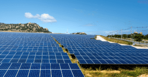 panneaux solaires au sol